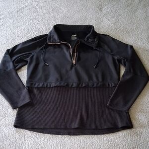 Avia Black Pullover with Half-Zip